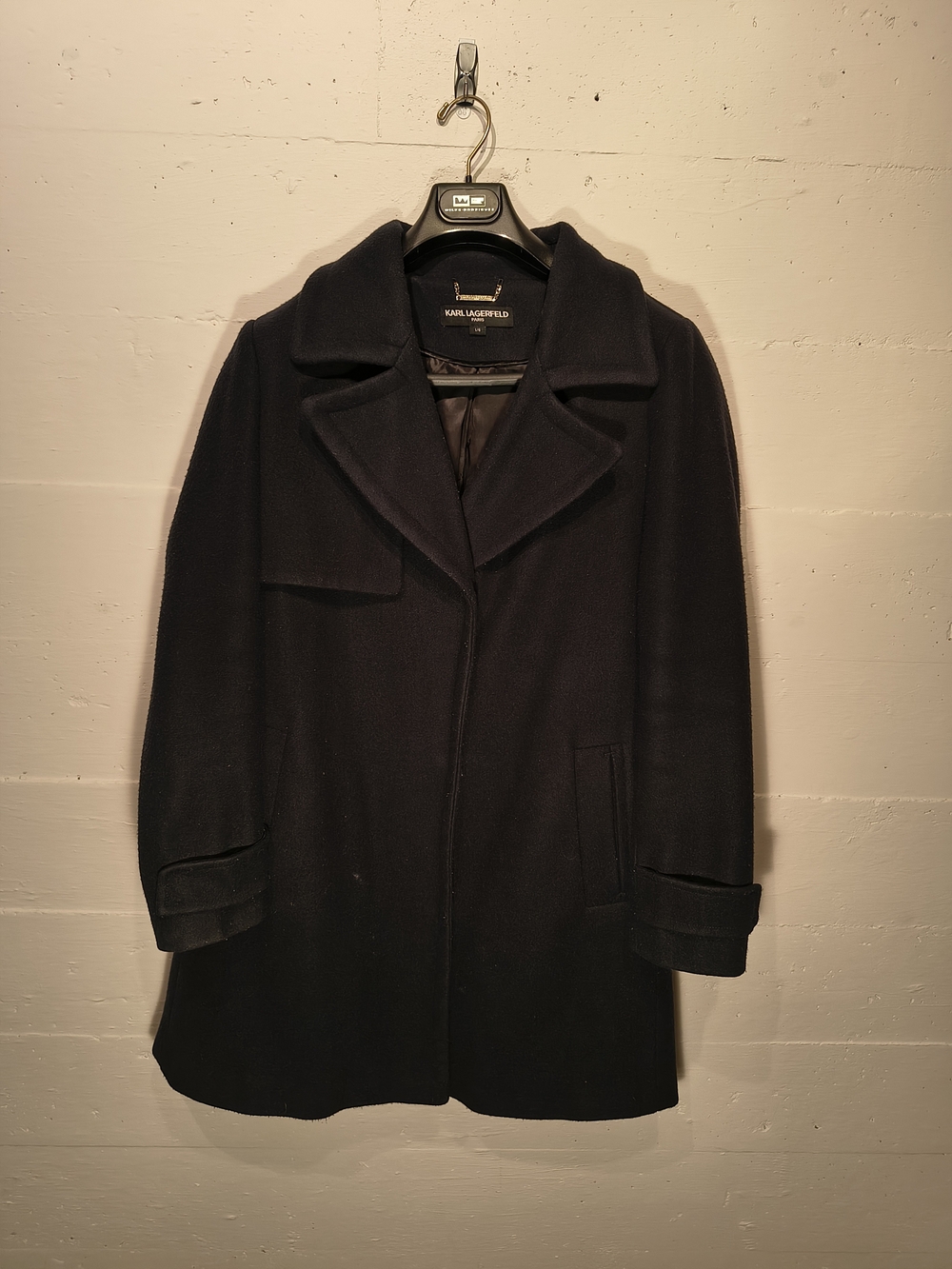 Karl Lagerfeld Paris Wool Blend Trench-Style Coat – Women’s L